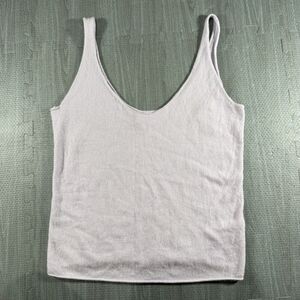 Vince Light Purple Womens Cashmere Knit Tank Top SZ Large